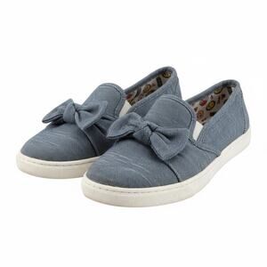 Rampage Girls Denim Bow Slip On Sneakers Size 11